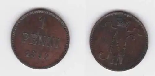 1 Penni Kupfer Münze Finnland 1899 ss+ (143531)