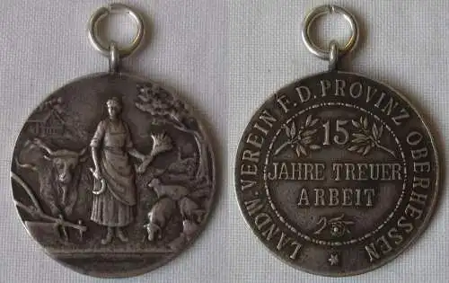 Medaille Landwirtschaftsverein Provinz Oberhessen 15 Jahre treue Arbeit (161870)