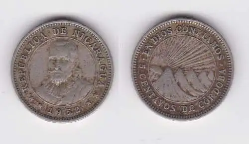 5 Centavos Münze Nicaragua 1954 ss+ (161273)