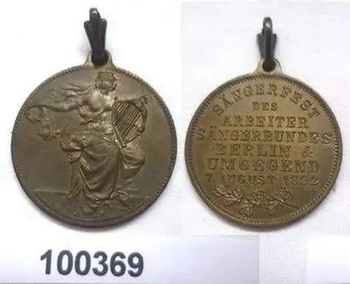 Medaille Sängerfest des Arbeiter Sängerbundes Berlin 1892