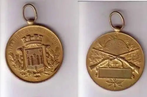 vergoldete Medaille Ville de Chateau Thierry um 1900