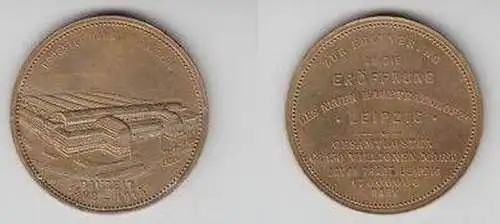 seltene Medaille Leipzig Eröffnung Hauptbahnhof 1915