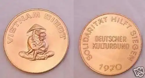 DDR Kulturbund Medaille "Vietnam siegt" 1970