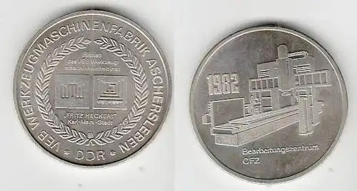 DDR Medaille VEB Werkzeugmaschinenfabrik Aschersleben 1982 (111329)