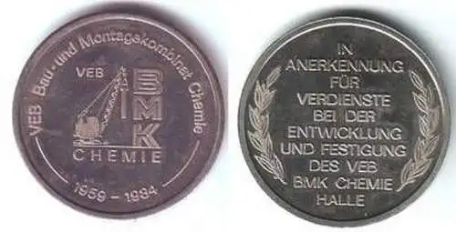 DDR Medaille VEB BMK Chemie 1959-1984