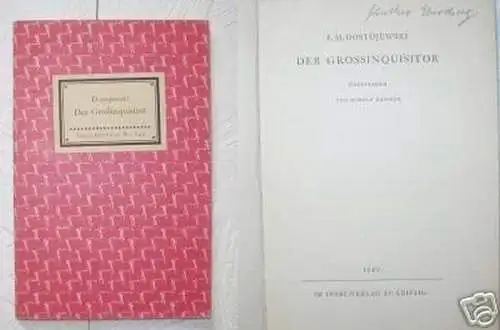 Insel-Bücherei Nr. 149 "Der Großinquisitor" 1940