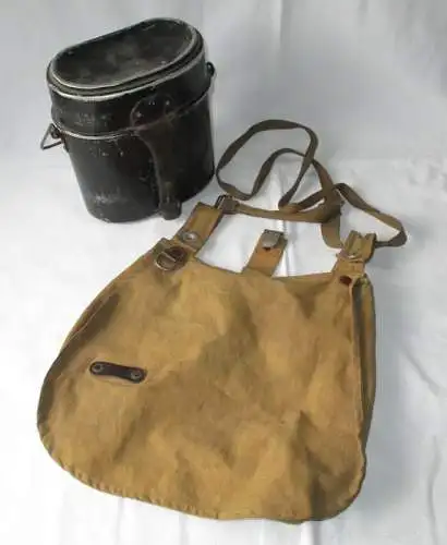 Kochgeschirr + Brotbeutel M31 Segeltuchstoff Wehrmacht bread bag 2. WK (105421)