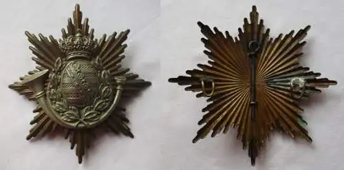 Original Stern Kokarde für Tschako Schützen Regiment 108 Sachsen (142862)