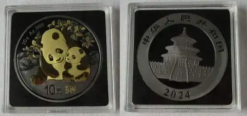 10 Yuan Silbermünze China Panda 2024 Golden Enigma Edition Stgl. (103061)