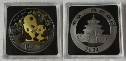 10 Yuan Silbermünze China Panda 2024 Golden Enigma Edition Stgl. (103812)