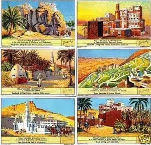 Liebig Serie kpl. 6 Sammelbilder "Nell´Arabia" R