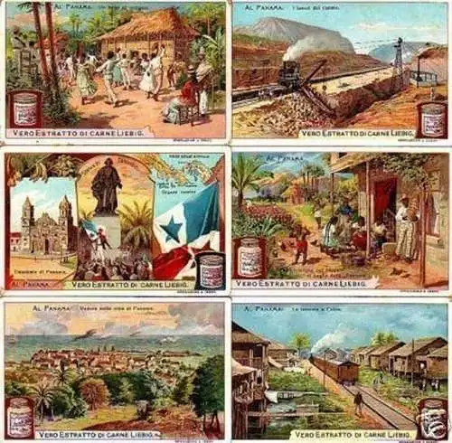 Liebig Serie kpl. 6 Sammelbilder "Al Panama5282. jpg" z