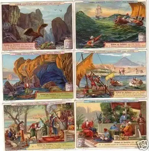 Liebig komplette Bild Serie "Sindbad der Seefahrer" 0