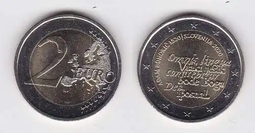 2 Euro Gedenkmünze Slowenien 500.Geb.Adam Bohoric 2020 Stgl. (167258)