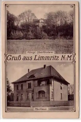 43964 Feldpost Ak Gruss aus Limmritz Neumark 1915