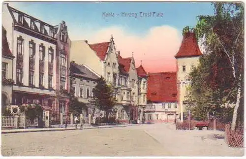 20006 Feldpost Ak Kahla Herzog Ernst Platz 1916