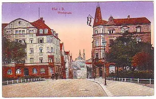 10800 Feldpost Ak Hof in Bayern Wörthstrasse 1918