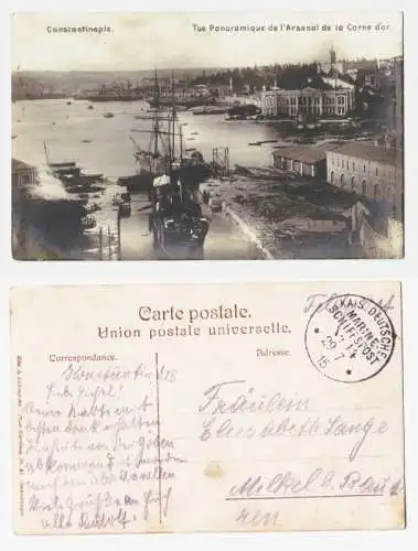 66549 Ak mit Feldpoststempel Türkei MSP Nr.14 SMS General 1915