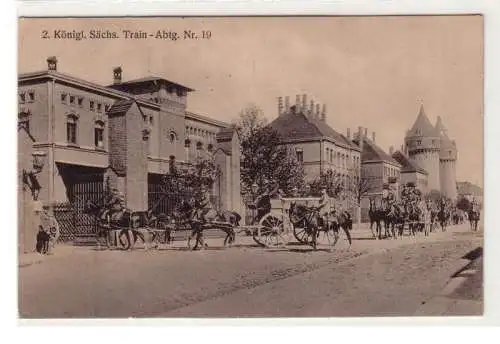 35996 Feldpost Ak Leipzig 2. königl. sächs. Train-Abteilung Nr.19, 1914