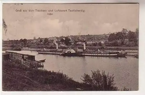 57711 Feldpost Ak Gruß aus dem Trauben- und Luftkurort Tschicherzig Hafen 1914