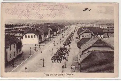 61558 Feldpost Ak Flieger über dem Truppenübungsplatz Ohrdruf 1916