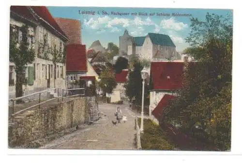 05644 Feldpost Ak Leisnig in Sa. Bachgasse 1917