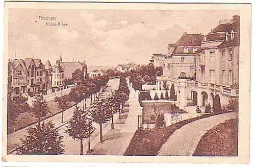 10822 Feldpost Ak Aachen Nizza Allee 1917