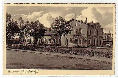 05449 Feldpost Ak Hainichen in Sachsen Bahnhof 1940