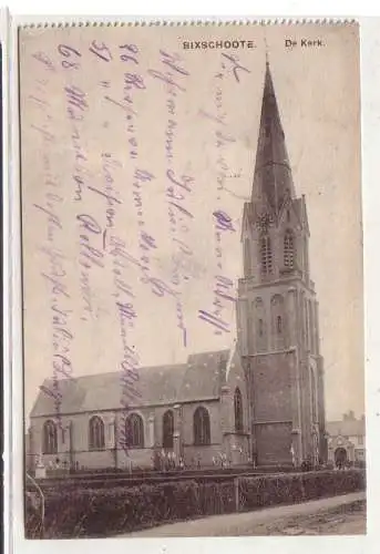 45090 Feldpost Ak Bixschoote Belgien de Kerk 1915