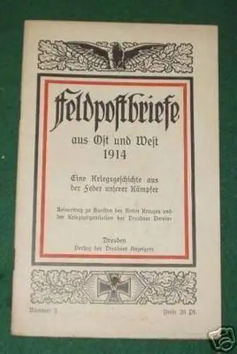 Heft "Feldpostbriefe aus Ost und West 1914"