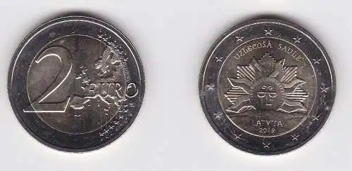 2 Euro Gedenkmünze Lettland 2019 Aufgehende Sonne Stgl. (167025)