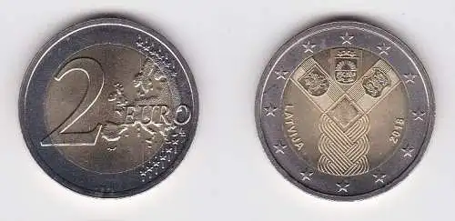 2 Euro Gedenkmünze Lettland 2018 100 Jahre Unabhängigkeit Stgl. (167437)