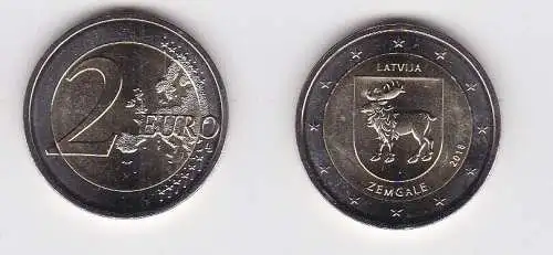 2 Euro Gedenkmünze Lettland 2018 Region  Zemgale Stgl. (167331)