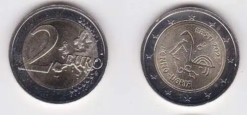 2 Euro Gedenkmünze Estland Finno-ugrische Völker 2021 Stgl. (167231)