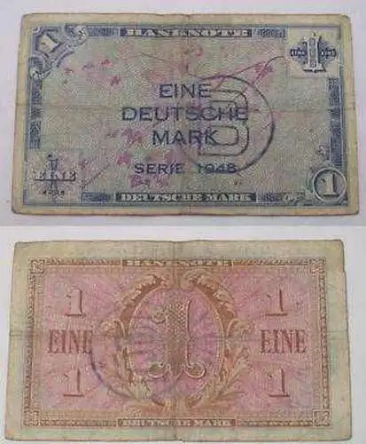 Banknote 1 Mark Bank deutscher Länder 1948 B Stempel