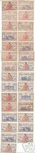 28 Banknoten Notgeld der Gemeinde Groß Nordende 1921