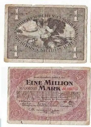 Banknote Inflation 1 Million Mark Stolberg 1923