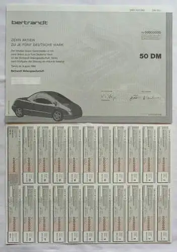 50 DM Aktie Bertrandt AG Ingenieurleistungen Tamm August 1996 (124526)