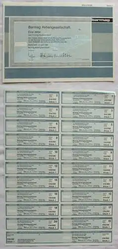 1 Stück x 50 DM Aktie Barmag AG Remscheid Juni 1991 (128339)