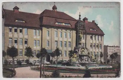 81900 Feldpost Ak Oppeln Opole Monumentalbrunnen 1915