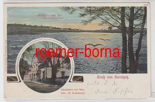 77458 Mehrbild Ak Gruß aus Hainspitz Gasthaus am See 1910