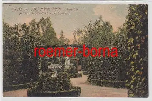 76653 Ak Gruss aus Park Herrenhaide b. Burgstädt Promenaden-Irrgarten 1903