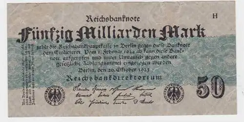 50 Milliarden Mark Banknote Berlin 26.Oktober 1923 Rosenberg 122 b (118720)