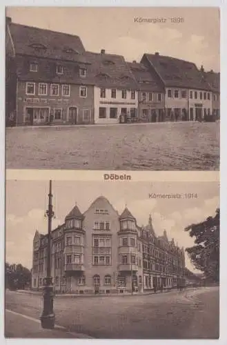 902530 Mehrbild Ak Döbeln Körnerplatz 1895 und 1914