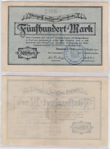 500 Mark Banknote Notgeld der Stadt Ilmenau Thüringen 13.10.1922 (158895)