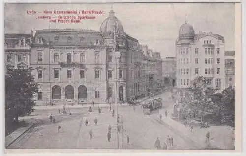 12637 Feldpost Ak Lemberg galizische Sparkasse und Prager Bank 1915