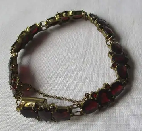 elegantes Prager Jugendstil Art Nouveau Granat Armband Böhmen (144976)