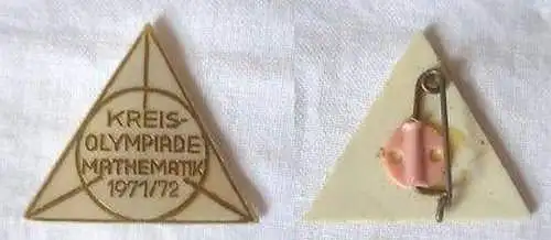 DDR Abzeichen Kreis Olympiade Mathematik 1971/72