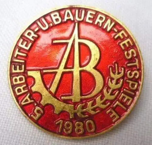 DDR Abzeichen 5. Arbeiter- und Bauern Festspiele 1980