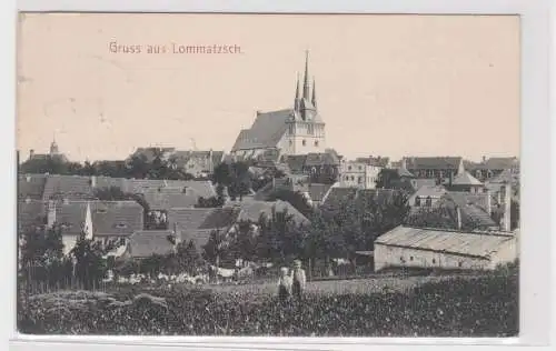 903219 Ak Gruss aus Lommatzsch - Panoramaansicht 1909